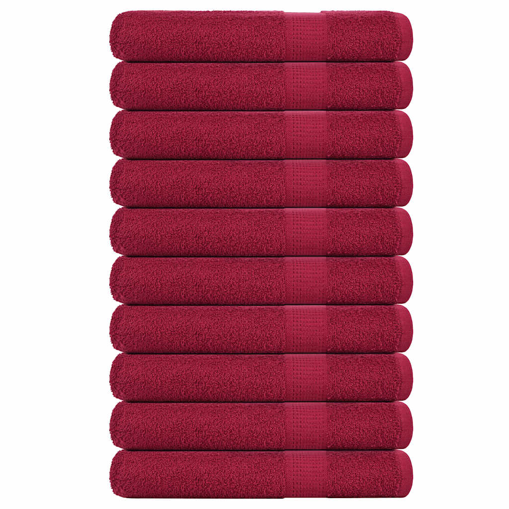 vidaXL Sauna Towels 10 pcs Bordeaux 80x200 cm 360 gsm 100% Cotton