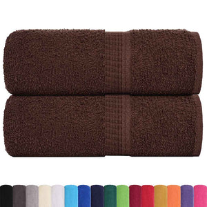 vidaXL Soap Towels 2 pcs Brown 30x30 cm 360 gsm 100% Cotton