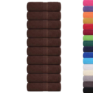 vidaXL Soap Towels 10 pcs Brown 30x30 cm 360 gsm 100% Cotton