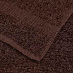 vidaXL Soap Towels 10 pcs Brown 30x30 cm 360 gsm 100% Cotton