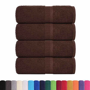 vidaXL Guest Towels 4 pcs Brown 30x50 cm 360 gsm 100% Cotton