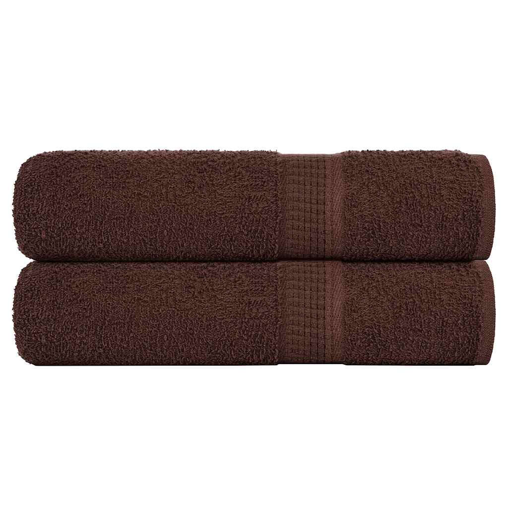 vidaXL Hand Towels 2 pcs Brown 50x100 cm 360 gsm 100% Cotton