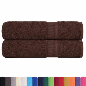 vidaXL Hand Towels 2 pcs Brown 50x100 cm 360 gsm 100% Cotton