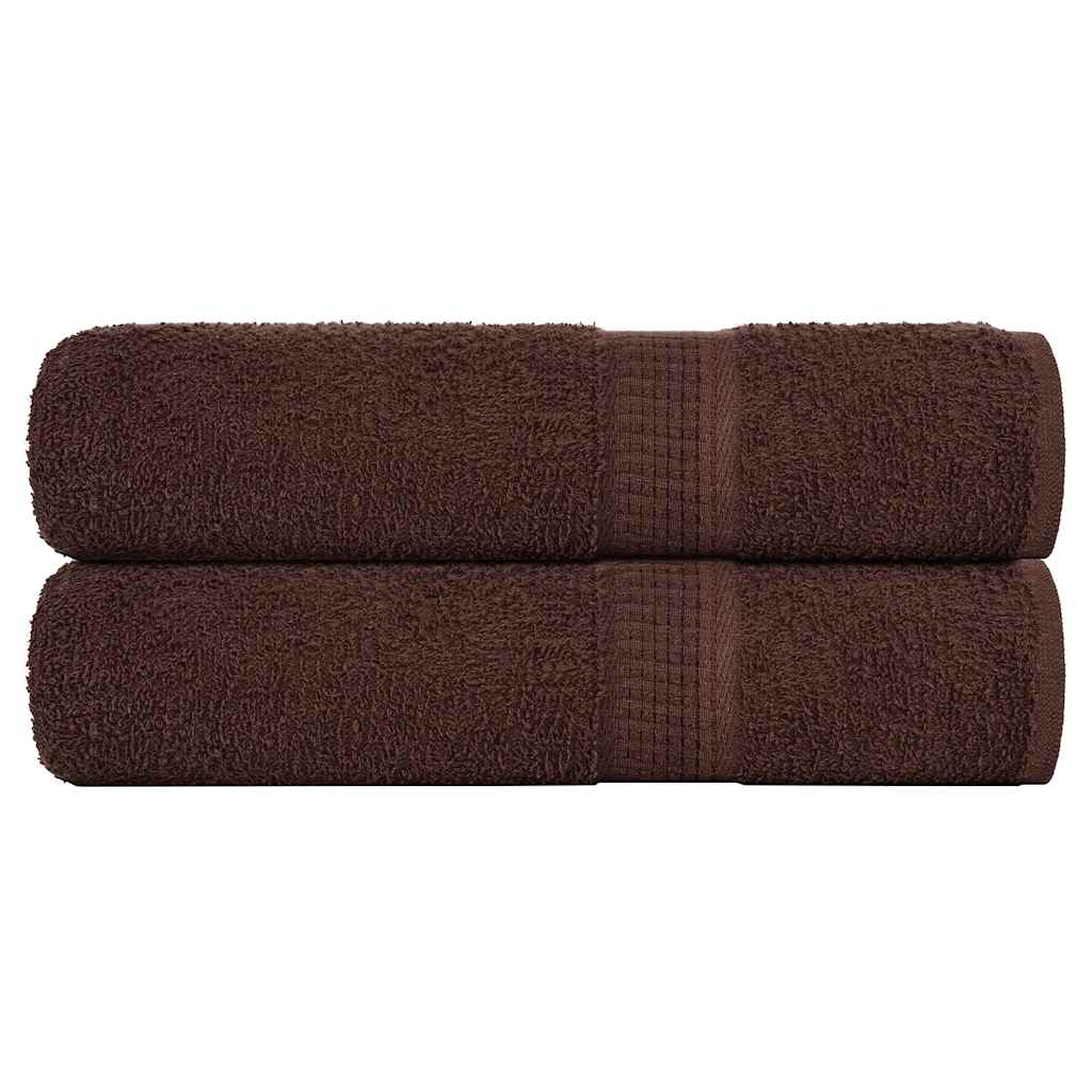 vidaXL Shower Towels 2 pcs Brown 70x140 cm 360 gsm 100% Cotton