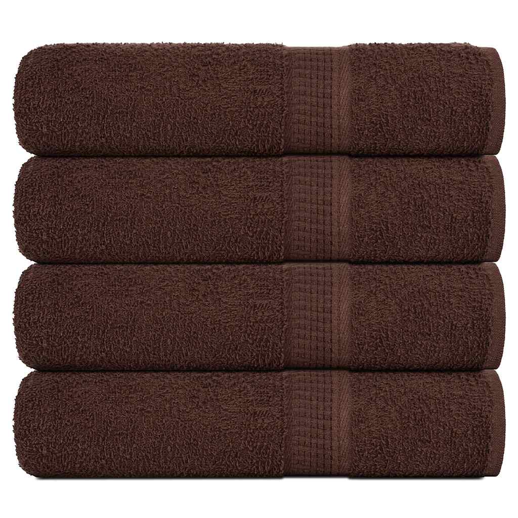 vidaXL Shower Towels 4 pcs Brown 70x140 cm 360 gsm 100% Cotton