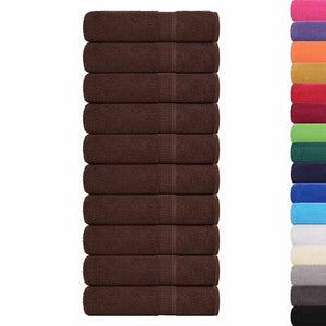 vidaXL Shower Towels 10 pcs Brown 70x140 cm 360 gsm 100% Cotton