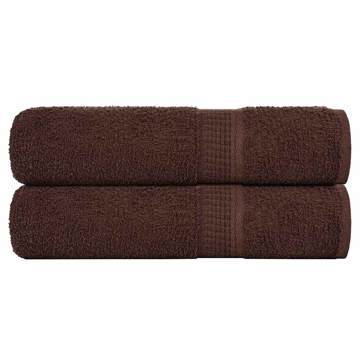 vidaXL Bath Towels 2 pcs Brown 100x150 cm 360 gsm 100% Cotton