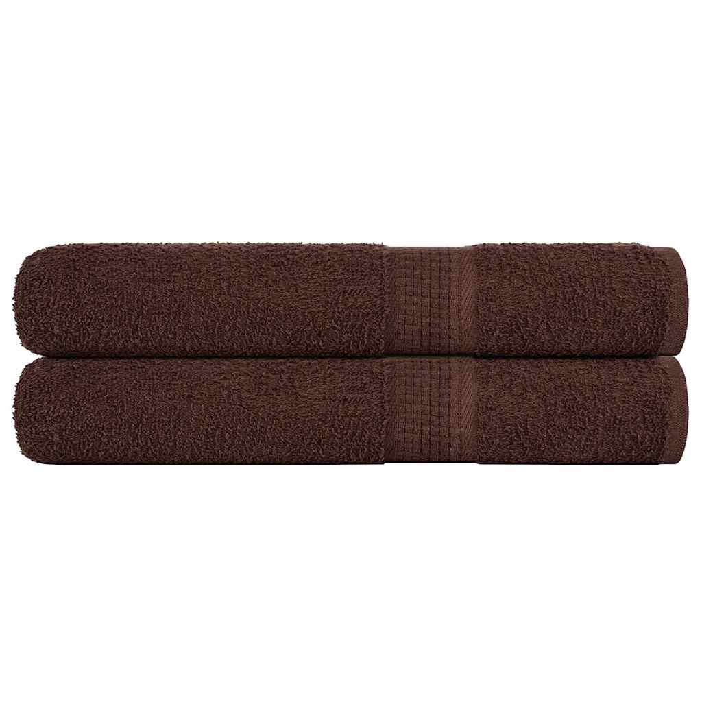 vidaXL Sauna Towels 2 pcs Brown 80x200 cm 360 gsm 100% Cotton