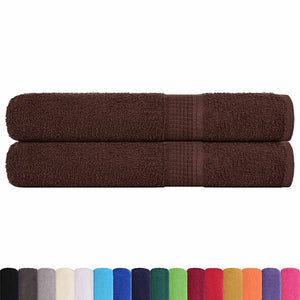 vidaXL Sauna Towels 2 pcs Brown 80x200 cm 360 gsm 100% Cotton