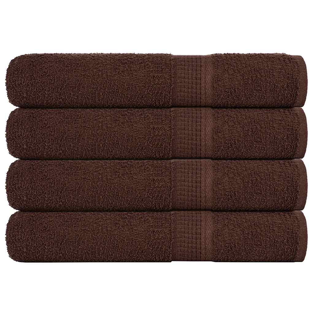 vidaXL Sauna Towels 4 pcs Brown 80x200 cm 360 gsm 100% Cotton