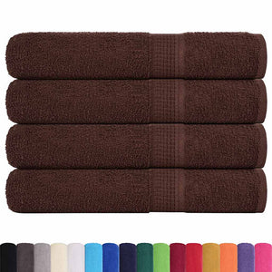 vidaXL Sauna Towels 4 pcs Brown 80x200 cm 360 gsm 100% Cotton