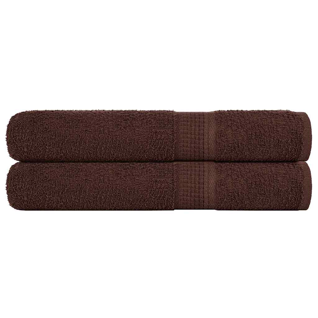 vidaXL Towels 2 pcs Brown 100x200 cm 360 gsm 100% Cotton