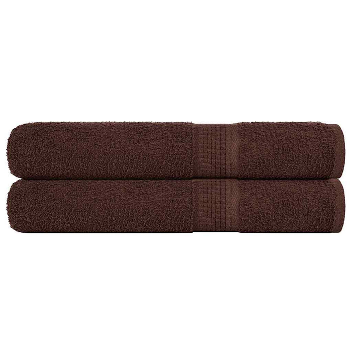 vidaXL Towels 2 pcs Brown 100x200 cm 360 gsm 100% Cotton