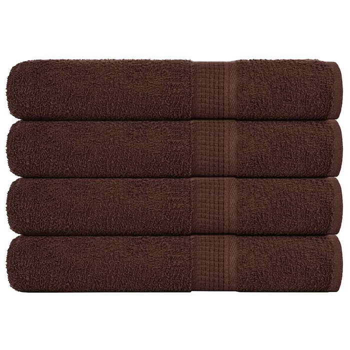 vidaXL Towels 4 pcs Brown 100x200 cm 360 gsm 100% Cotton