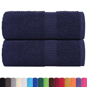 vidaXL Soap Towels 2 pcs Navy Blue 30x30 cm 360 gsm 100% Cotton