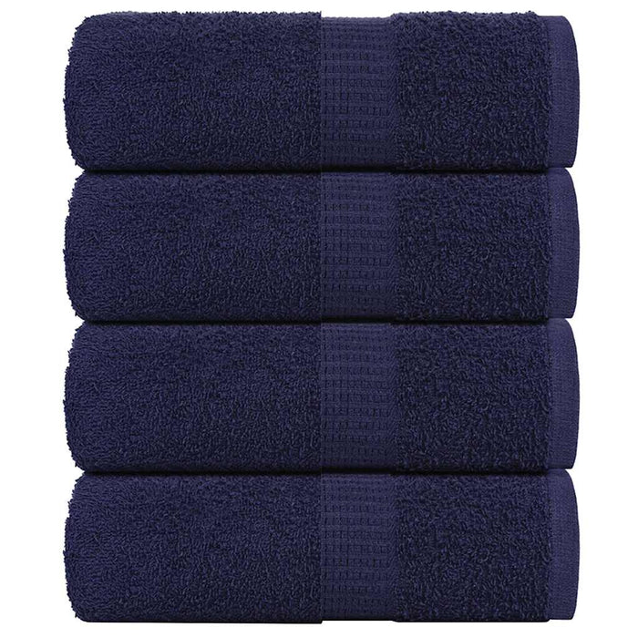 vidaXL Soap Towels 4 pcs Navy Blue 30x30 cm 360 gsm 100% Cotton