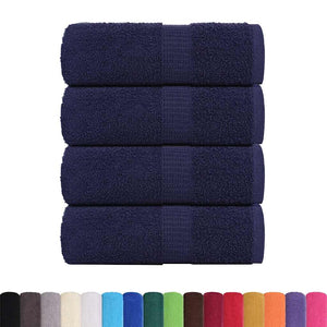 vidaXL Soap Towels 4 pcs Navy Blue 30x30 cm 360 gsm 100% Cotton