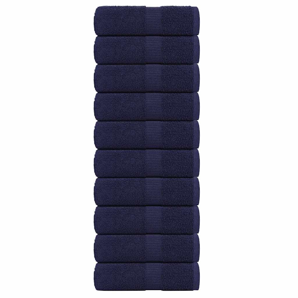 vidaXL Soap Towels 10 pcs Navy Blue 30x30 cm 360 gsm 100% Cotton