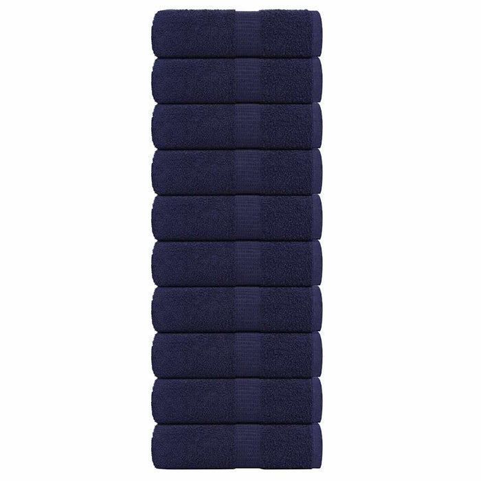 vidaXL Soap Towels 10 pcs Navy Blue 30x30 cm 360 gsm 100% Cotton