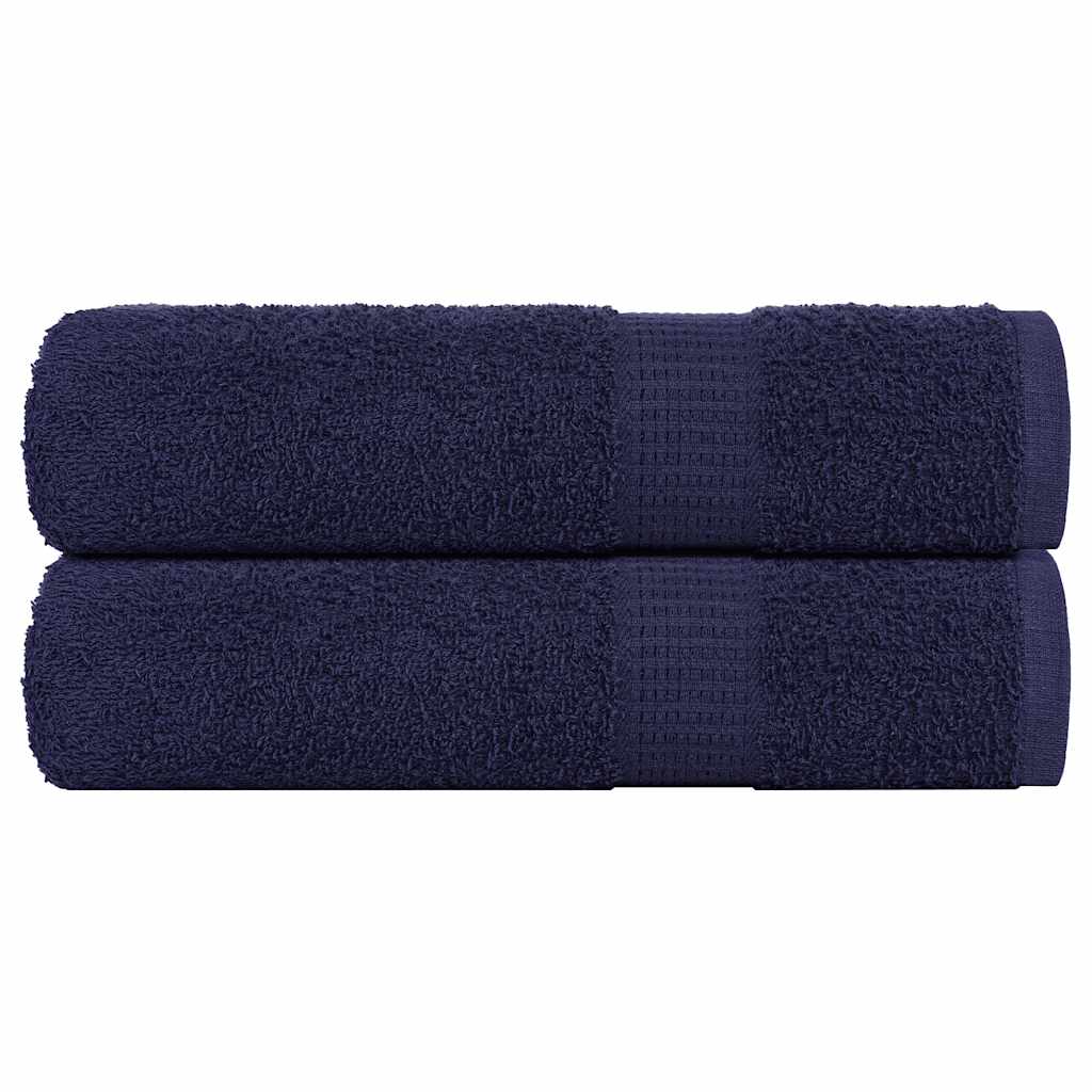 vidaXL Hand Towels 2 pcs Navy Blue 50x100 cm 360 gsm 100% Cotton