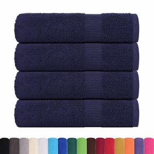 vidaXL Hand Towels 4 pcs Navy Blue 50x100 cm 360 gsm 100% Cotton