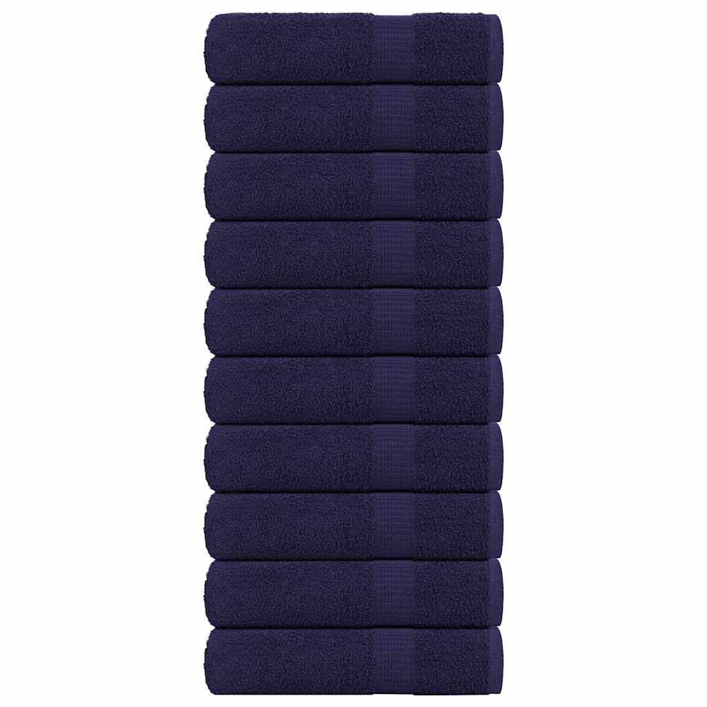 vidaXL Hand Towels 10 pcs Navy Blue 50x100 cm 360 gsm 100% Cotton