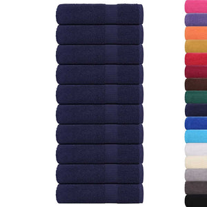 vidaXL Hand Towels 10 pcs Navy Blue 50x100 cm 360 gsm 100% Cotton