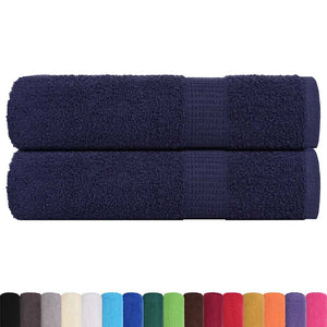 vidaXL Shower Towels 2 pcs Navy Blue 70x140 cm 360 gsm 100% Cotton