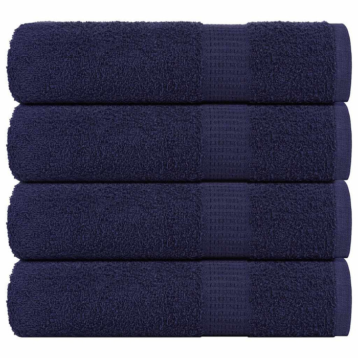 vidaXL Shower Towels 4 pcs Navy Blue 70x140 cm 360 gsm 100% Cotton