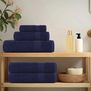 vidaXL Shower Towels 4 pcs Navy Blue 70x140 cm 360 gsm 100% Cotton