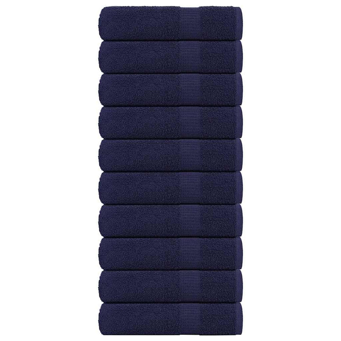 vidaXL Shower Towels 10 pcs Navy Blue 70x140 cm 360 gsm 100% Cotton