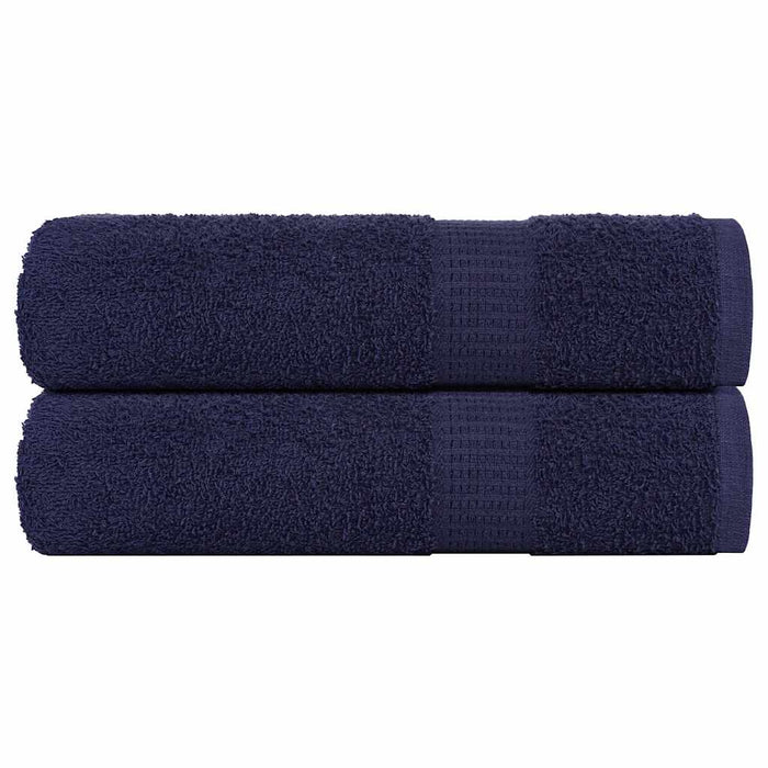 vidaXL Bath Towels 2 pcs Navy Blue 100x150 cm 360 gsm 100% Cotton