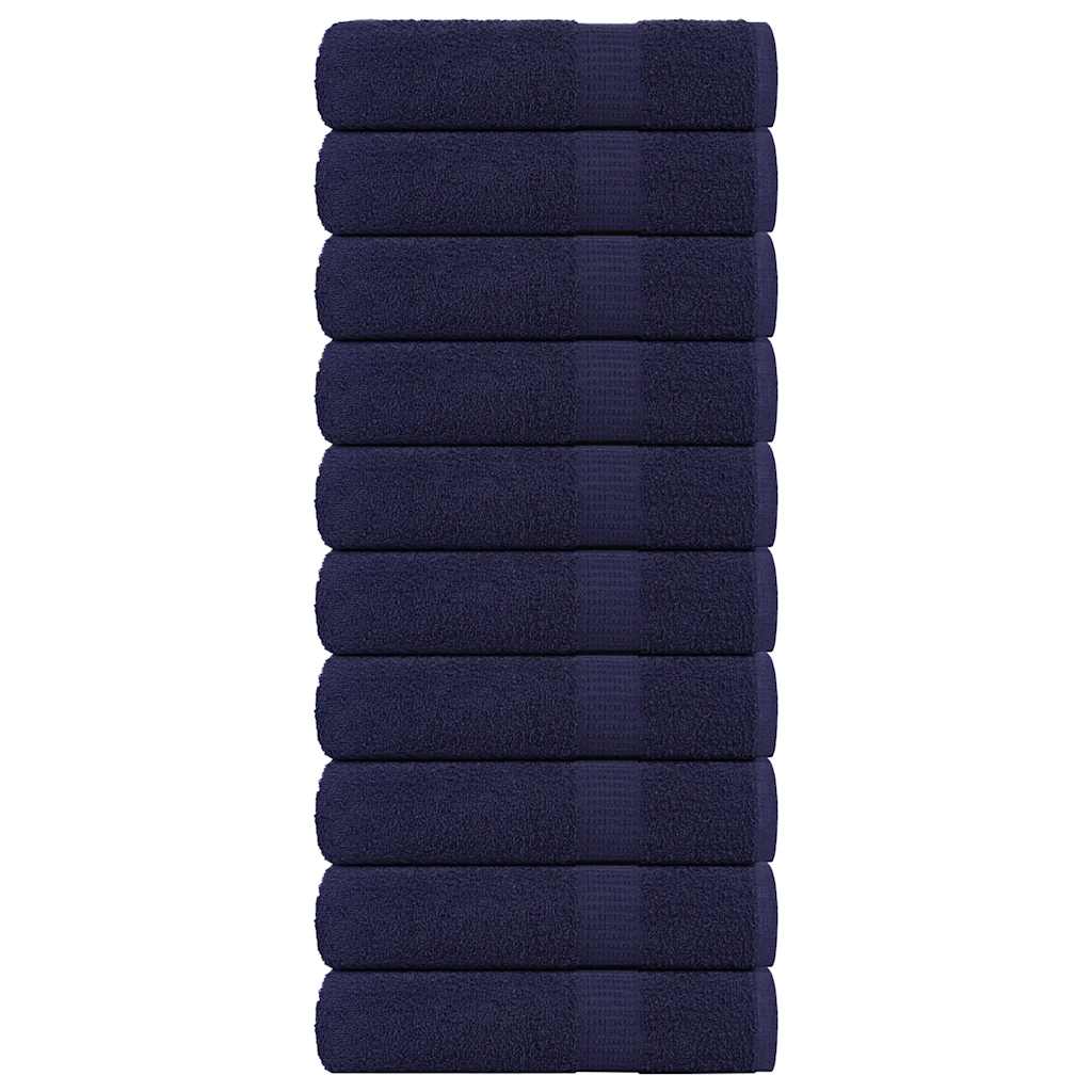 vidaXL Bath Towels 10 pcs Navy Blue 100x150 cm 360 gsm 100% Cotton