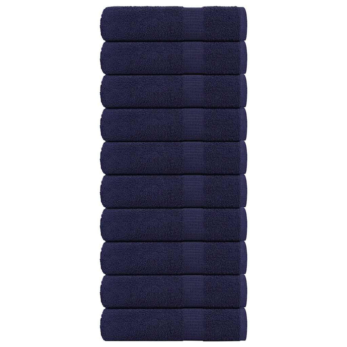 vidaXL Bath Towels 10 pcs Navy Blue 100x150 cm 360 gsm 100% Cotton