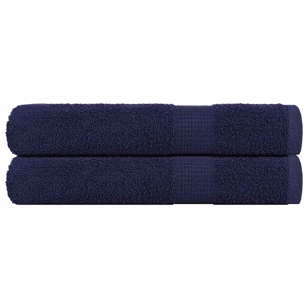 vidaXL Sauna Towels 2 pcs Navy Blue 80x200 cm 360 gsm 100% Cotton