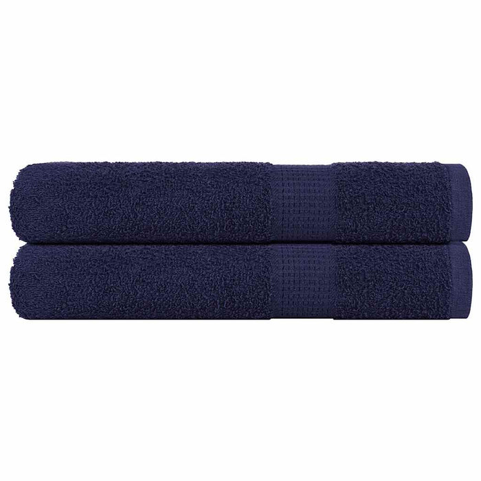 vidaXL Sauna Towels 2 pcs Navy Blue 80x200 cm 360 gsm 100% Cotton