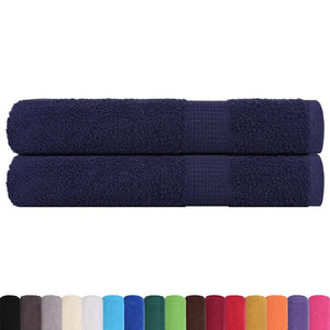 vidaXL Sauna Towels 2 pcs Navy Blue 80x200 cm 360 gsm 100% Cotton