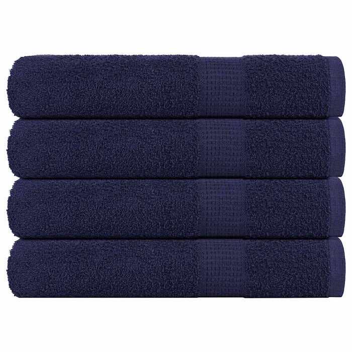 vidaXL Sauna Towels 4 pcs Navy Blue 80x200 cm 360 gsm 100% Cotton