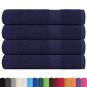 vidaXL Sauna Towels 4 pcs Navy Blue 80x200 cm 360 gsm 100% Cotton