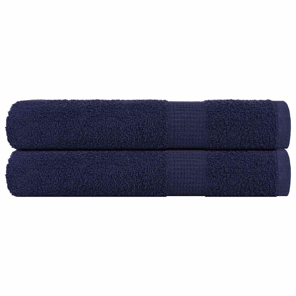 vidaXL Towels 2 pcs Navy Blue 100x200 cm 360 gsm 100% Cotton