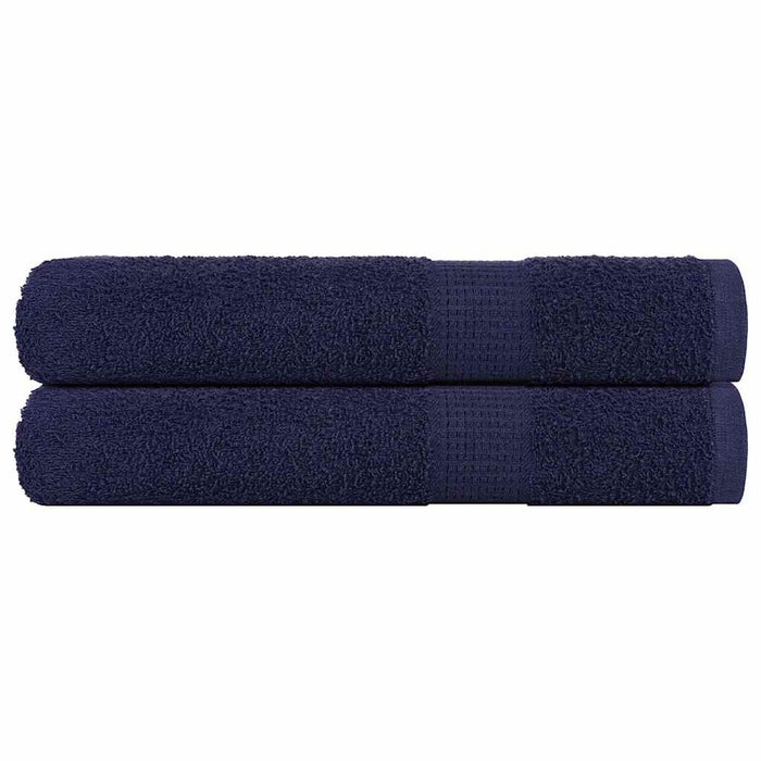 vidaXL Towels 2 pcs Navy Blue 100x200 cm 360 gsm 100% Cotton