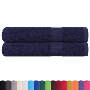 vidaXL Towels 2 pcs Navy Blue 100x200 cm 360 gsm 100% Cotton