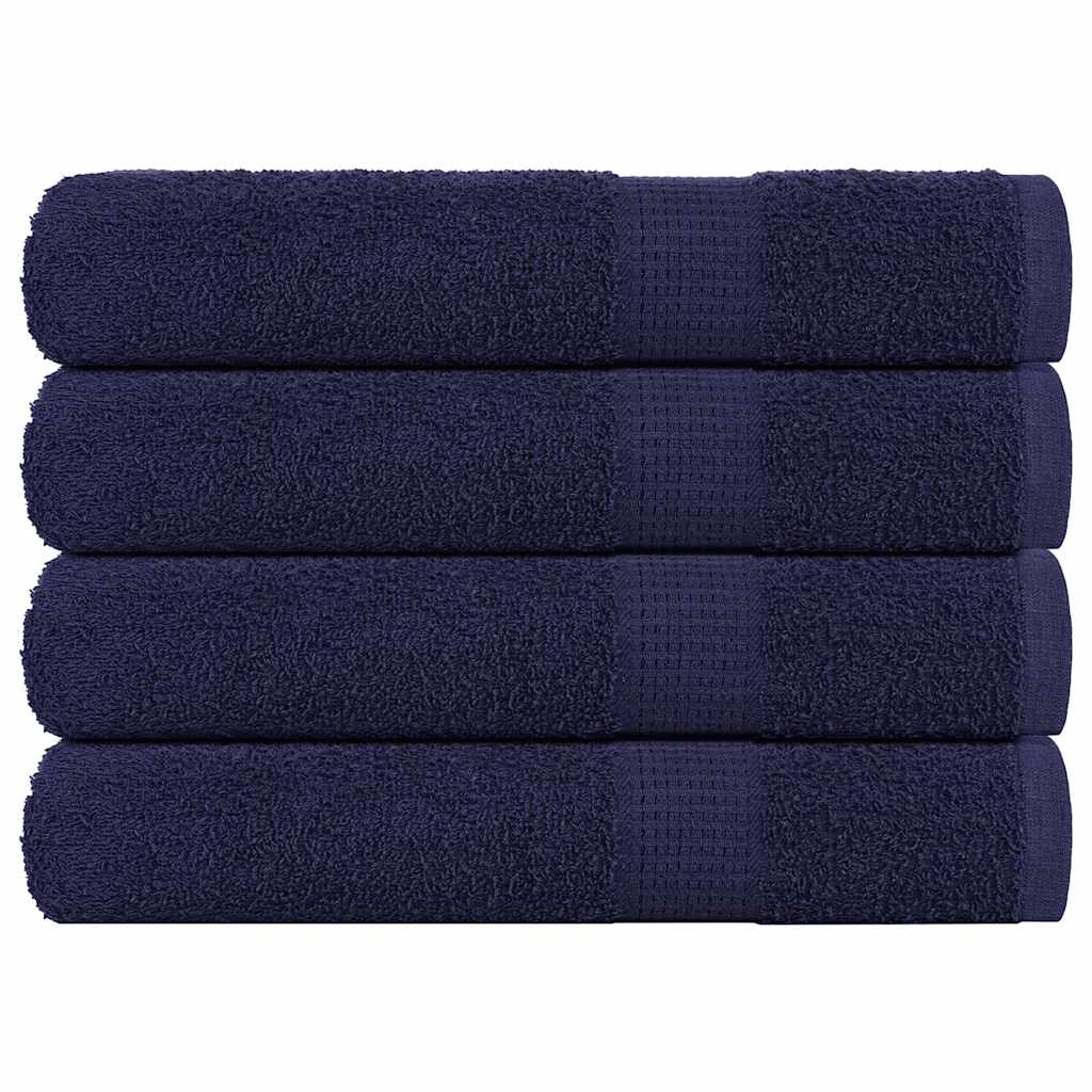 vidaXL Towels 4 pcs Navy Blue 100x200 cm 360 gsm 100% Cotton