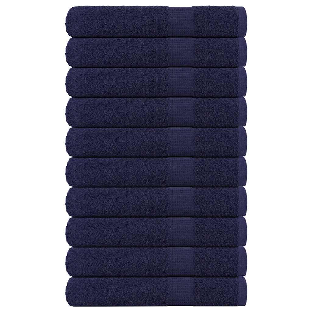 vidaXL Towels 10 pcs Navy Blue 100x200 cm 360 gsm 100% Cotton