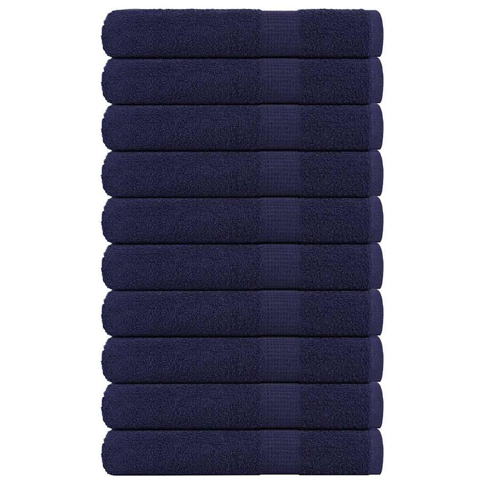 vidaXL Towels 10 pcs Navy Blue 100x200 cm 360 gsm 100% Cotton