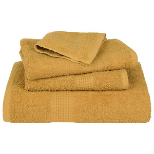 vidaXL Soap Towels 2 pcs Gold 30x30 cm 360 gsm 100% Cotton