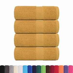 vidaXL Soap Towels 4 pcs Gold 30x30 cm 360 gsm 100% Cotton