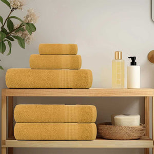 vidaXL Guest Towels 2 pcs Gold 30x50 cm 360 gsm 100% Cotton