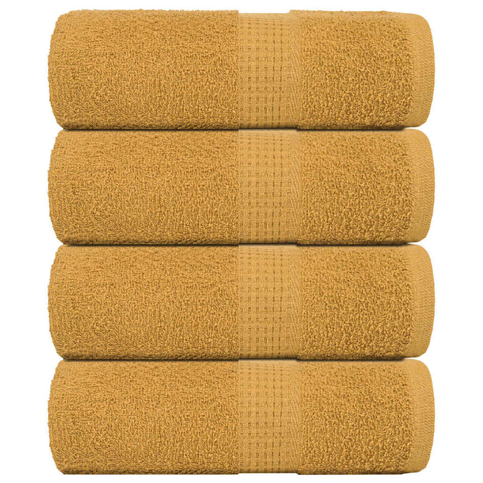 vidaXL Guest Towels 4 pcs Gold 30x50 cm 360 gsm 100% Cotton