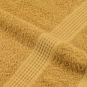 vidaXL Hand Towels 10 pcs Gold 50x100 cm 360 gsm 100% Cotton